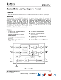 Datasheet U3665M-MFP manufacturer TEMIC