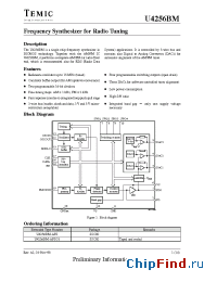 Datasheet U4256BM-AFS manufacturer TEMIC