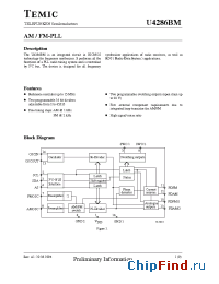 Datasheet U4286BM-BFP manufacturer TEMIC