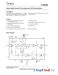 Datasheet U4454B manufacturer TEMIC