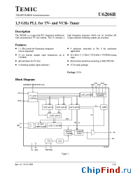 Datasheet U6206B-FPG3 manufacturer TEMIC