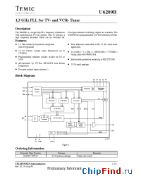 Datasheet U6209B manufacturer TEMIC