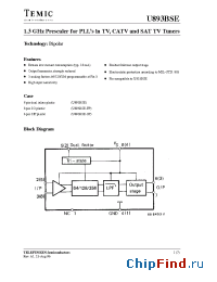 Datasheet U893BSE-FP manufacturer TEMIC
