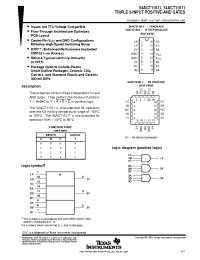 Datasheet 74ACT11011 manufacturer TI