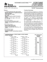Datasheet 74FCT162245CTPACT manufacturer TI