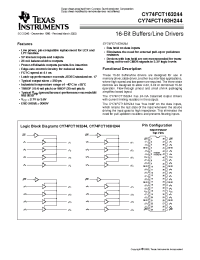 Datasheet 74FCT163H244CPVCT manufacturer TI