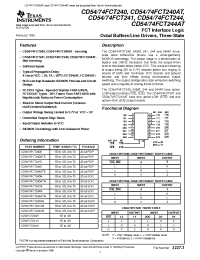 Datasheet 74FCT244 manufacturer TI