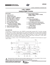 Datasheet ADS5500IPAP manufacturer TI