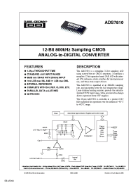 Datasheet ADS7810U/1K manufacturer TI