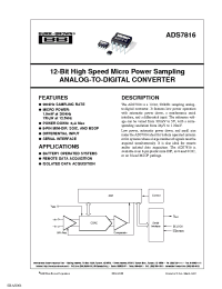 Datasheet ADS7816EB/2K5 manufacturer TI
