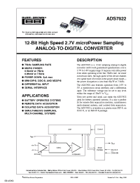 Datasheet ADS7822EC/2K5 manufacturer TI
