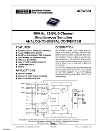Datasheet ADS7864Y/250 manufacturer TI