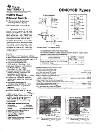 Datasheet CD4016BF3A manufacturer TI