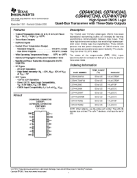 Datasheet CD54HC243F manufacturer TI