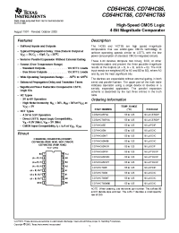 Datasheet CD54HC85 manufacturer TI