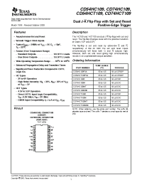 Datasheet CD54HCT109 manufacturer TI
