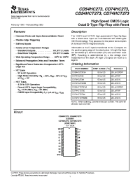 Datasheet CD74HC273SM manufacturer TI