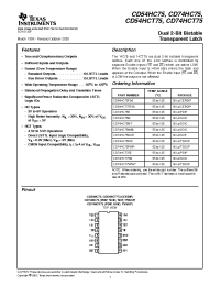 Datasheet CD74HC75M96 manufacturer TI