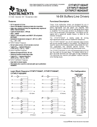 Datasheet CY74FCT16244ATPACT manufacturer TI