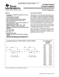 Datasheet CY74FCT163374CPAC manufacturer TI