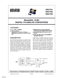 Datasheet DAC703BH manufacturer TI