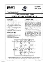 Datasheet DAC7725UB/1K manufacturer TI