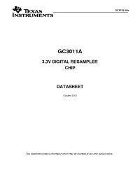Datasheet GC3011A manufacturer TI