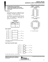 Datasheet JM38510/33301BDA manufacturer TI