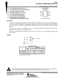 Datasheet LF411CPE4 manufacturer TI