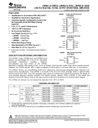 Datasheet LMV822QDGKRQ1 manufacturer TI