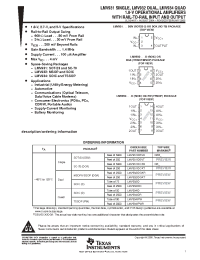 Datasheet LMV931IDCKT manufacturer TI