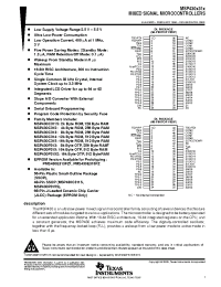 Datasheet MSP430C311SDL manufacturer TI
