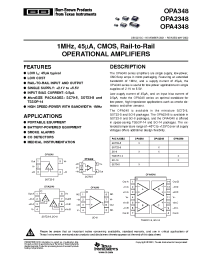 Datasheet OPA2348AIDCNR manufacturer TI