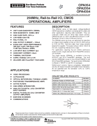 Datasheet OPA354 manufacturer TI