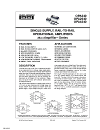 Datasheet OPA4340 manufacturer TI