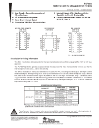 Datasheet PCF8574PWR manufacturer TI