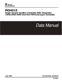 Datasheet PCI4515 manufacturer TI