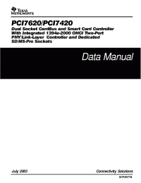 Datasheet PCI7420GHK manufacturer TI