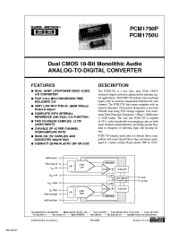 Datasheet PCM1750U/1K manufacturer TI