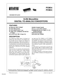Datasheet PCM55HP/1K manufacturer TI