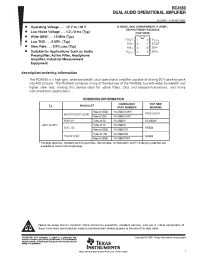 Datasheet RC4560IDRE4 manufacturer TI