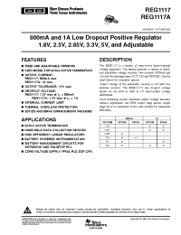 Datasheet REG1117FA-5.0/500 manufacturer TI