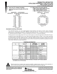 Datasheet SN54AHCT374FK manufacturer TI