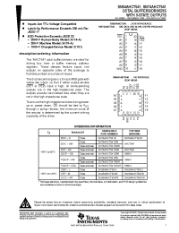 Datasheet SN54AHCT541FK manufacturer TI