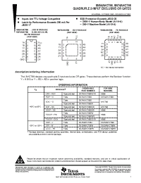 Datasheet SN54AHCT86FK manufacturer TI