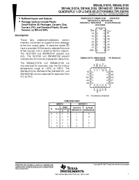Datasheet SN54ALS157AFK manufacturer TI