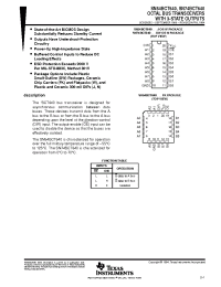 Datasheet SN54BCT640W manufacturer TI