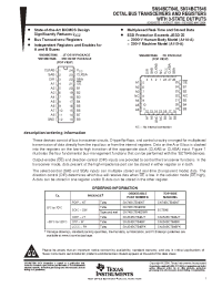 Datasheet SN54BCT646W manufacturer TI