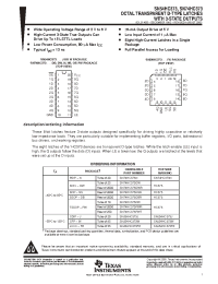Datasheet SN54HC373J manufacturer TI