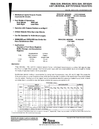 Datasheet SN54LS299W manufacturer TI